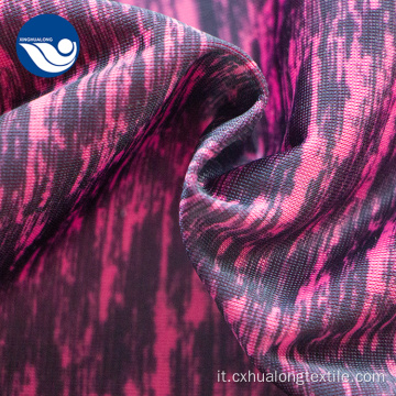 Tessuto jacquard lavorato a maglia in tessuto stampa rosa a grana nera